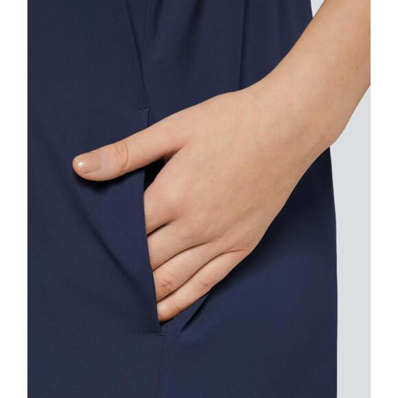 NWT Halara Spaghetti Pocket Solid Wide Leg Casual Jumpsuit Size M - Picture 8 of 12